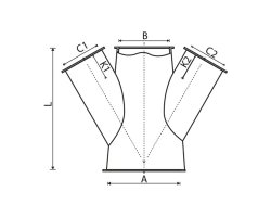 Trójnik podwójny ZWR1-T2x45