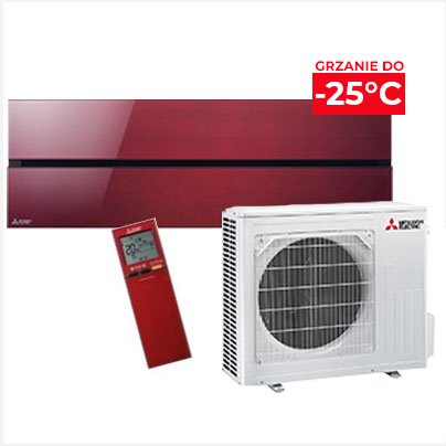 Klimatyzator ścienny MITSUBISHI MSZ-LN/MUZ-LN Czerwony VG2R Hyper Heating