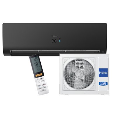 Klimatyzator ścienny HAIER FLEXIS PLUS AS25S2SF1FA-BC+1U25S2SM1FA-2 - 2,6kW BLACK MATT (WiFi SA2)