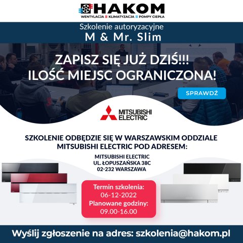 Szkolenie autoryzacyjne M & Mr. Slim - Mitsubishi Electric - 06.12.2022