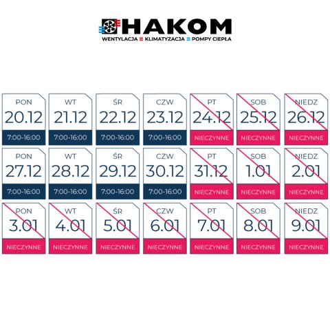 Harmonogram pracy 