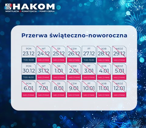 Przerwa świąteczno-noworoczna