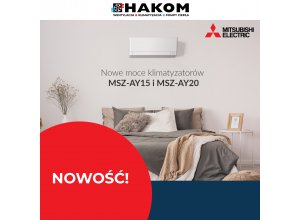 Nowości HAKOM: klimatyzator ścienny Mitsubishi Electric MSZ-15AY oraz MSZ-20AY