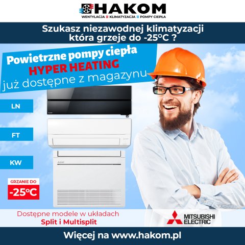 powietrzna pompa ciepla hyper heating mitsubishi electric ln ft kw grzanie do -25 split i multisplit pan usmiechniety hurtownia klimatyzacja wentylacja pompy ciepla 