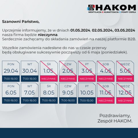 majówka Hakom