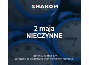 Majówka 2025 - przerwa w pracy 2 maja