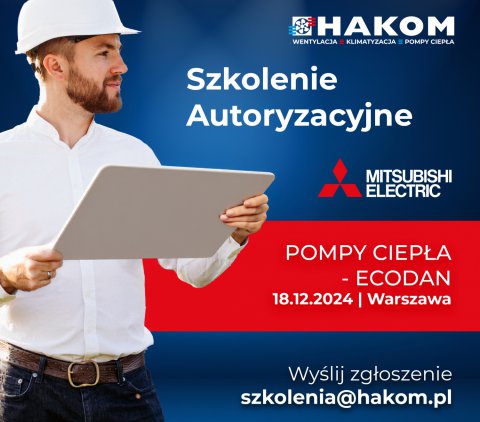 Szkolenie autoryzacyjne Pompy ciepła Ecodan