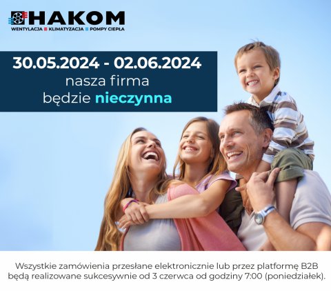 Godziny pracy w ostatnim tygodniu maja