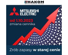 Zmiana cennika Mitsubishi Electric od 1 października 2023 
