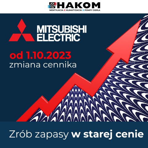Zmiana cennika Mitsubishi Electric od 1 października 2023 