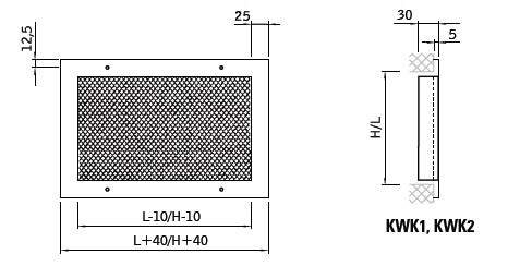 Kratka wentylacyjna KWK1 KWK2