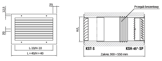 Kratka wentylacyjna KSH-45